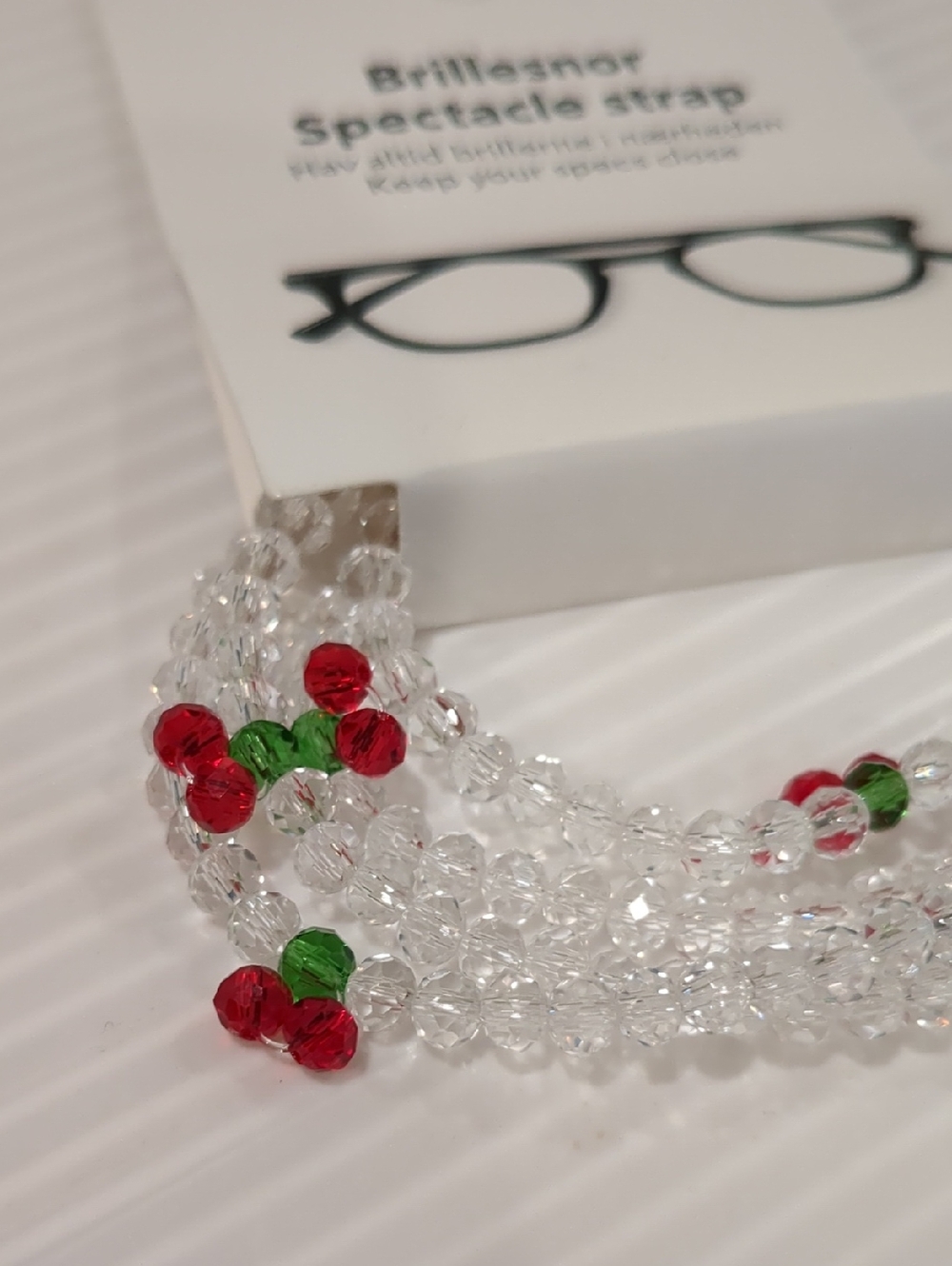 Spectacle Strap with Cherry Rhinestone Accents - Picture 2 of 5